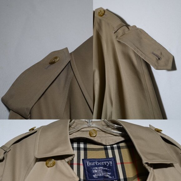 Burberry Men's Tan Nova Check Wool Lined Car Trench Coat - Size REGULAR 40 - Picture 8 of 9